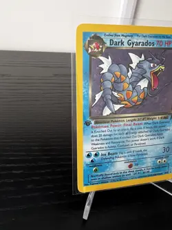 Dark Gyarados 1st Edition 8/82 Team Rocket Pokemon TCG Holo RARE - Image 2