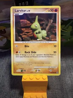 Pokemon TCG Larvitar Stormfront 63/100 Regular Common Yuka Morii - Image 1