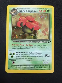 Pokemon TCG Dark Vileplume 13/82 Team Rocket Holo Rare Vintage WOTC - LP+ - Image 1