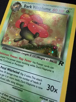 Pokemon TCG Dark Vileplume 13/82 Team Rocket Holo Rare Vintage WOTC - LP+ - Image 3