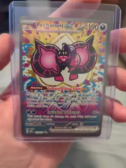 Pokemon Prismatic Evolutions Pecharunt ex 163/131 Special Illustration Rare NM - Image 1