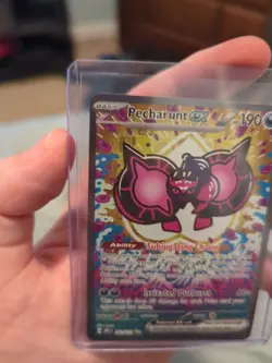 Pokemon Prismatic Evolutions Pecharunt ex 163/131 Special Illustration Rare NM - Image 2