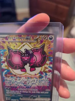 Pokemon Prismatic Evolutions Pecharunt ex 163/131 Special Illustration Rare NM - Image 3