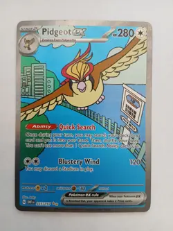 Pokemon TCG Pidgeot EX 225/197 Illustration Rare Holo Obsidian Flames - Image 1