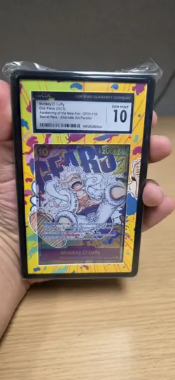 CGC 10 Mint Monkey D. Luffy Awakening of the New Era OP05-119 SR Alt Art JPN - Image 1