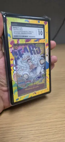 CGC 10 Mint Monkey D. Luffy Awakening of the New Era OP05-119 SR Alt Art JPN - Image 3