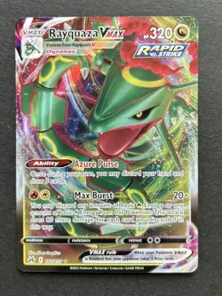 Pokemon Card Rayquaza VMAX 102/159 Rare Crown Zenith Near Mint - Image 1