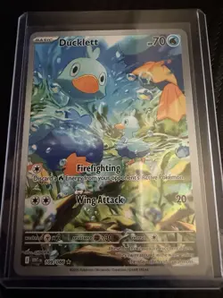 Pokemon Ducklett 109/086 Sv: White Flare Illustration Rare Full Art Holo Card - Image 1