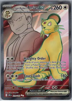 Team Rocket's Persian ex 219/182 SV10: Destined Rivals - Pokemon Card - NM - Image 1