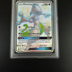 PSA 10 Mewtwo GX SV59/SV94 Pokemon Hidden Fates Full Art Holo Card - Image 3