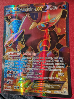 Volcanio Ex Full Art 107/114 Steam Siege Pokemon Card Excellent Condition - Image 1