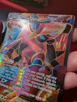 Volcanio Ex Full Art 107/114 Steam Siege Pokemon Card Excellent Condition - Image 4