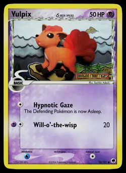 Pokemon Card - Vulpix Dragon Frontiers 70/101 Reverse Holo Stamped - Image 1