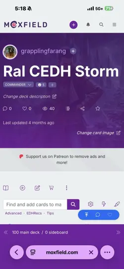 Ral Zark Storm Complete Cedh Commander Deck Mtg Magic The Gathering Commander - Image 2