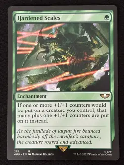 1x MTG Hardened Scales - Universes Beyond: Warhammer 40,000 (40K) #215 - Magic - Image 1