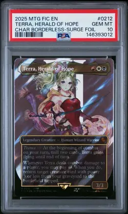 MTG Final Fantasy English Terra, Herald of Hope Surge Foil 0212 PSA 10 GEM MT - Image 1