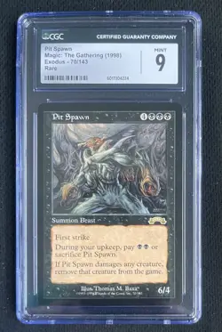 Mtg Pit Spawn (CGC) 9 Exodus Rare [1998] - Image 1