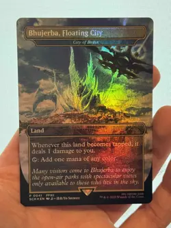 1X FOIL Bhujerba, Floating City Of Brass BORDERLESS NM MTG Magic SCH Promo FFXII - Image 2