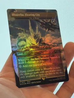 1X FOIL Bhujerba, Floating City Of Brass BORDERLESS NM MTG Magic SCH Promo FFXII - Image 3