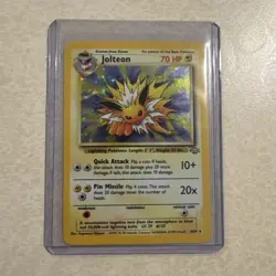 Jolteon HOLO RARE 4/64 Pokemon Card Base Set Jungle WOT NM/LP - Image 1