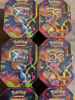 Lot of 6 Pokemon TCG Mega Charizard X & Y Tins-- Brand New & Sealed - Image 2
