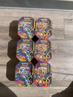 Lot of 6 Pokemon TCG Mega Charizard X & Y Tins-- Brand New & Sealed - Image 3