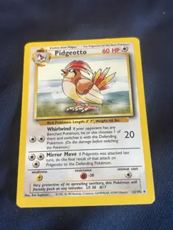 Pidgeotto 022/102 Base Set Regular wotc Pokemon card played - Image 1
