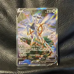 Pokemon Arceus V Ultra Rare Full Art Holo 166/172 Brilliant Stars Card - Image 1