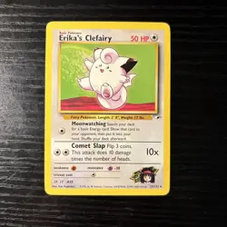 Erika's Clefairy 25/132 Rare Gym Heroes Pokemon Card LP - Image 1
