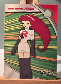 Topps 2000 Team Rocket Jesse Pokemon TV Card HV2 Blue Label LP - Image 1