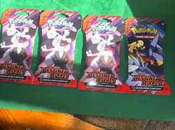 (4) Pokemon Destined Rivals Sleeved Booster Card Pack *Sealed* - Image 1