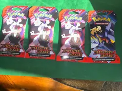 (4) Pokemon Destined Rivals Sleeved Booster Card Pack *Sealed* - Image 2