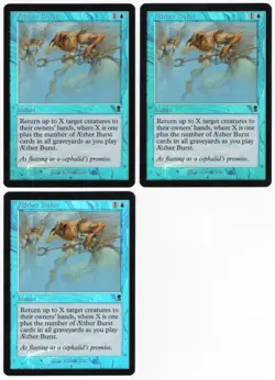 Aether Burst x3 3x 2001 Odyssey FOIL Blue Common Instant MTG NM AZ1 - Image 1