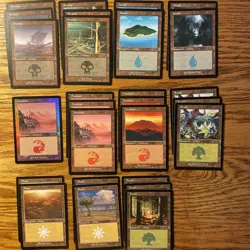 MTG: Dominaria Remastered Land Lot - 27 Magic the Gathering Land Mana Mixed - Image 1