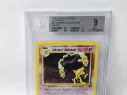POKEMON GYM CHALLENGE UNLIMITED #16 SABRINAS ALAKAZAM HOLO BGS 9 NICE!!!!!! - Image 2