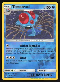 Tentacruel - 41/214 - Reverse Holo Uncommon - Unbroken Bonds - Pokemon Card - Image 1