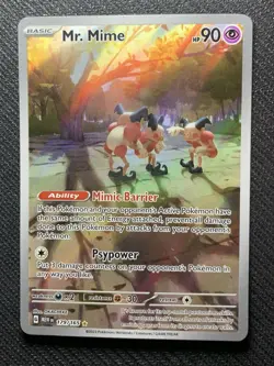 Pokemon TCG Mr. Mime 179/165 Scarlet & Violet 151 Illustration Rare - Image 1