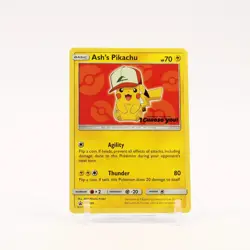 Ash's Pikachu - SM109 Black Star Promo Pokemon - NM/LP - Image 1