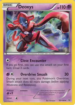 Deoxys 33/108 Holo Rare Roaring Skies Pokemon Holo Lightly Played - Image 1