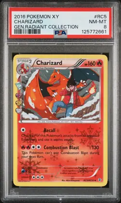 2016 POKEMON XY GENERATIONS RADIANT COLL #RC5 CHARIZARD PSA 8 - Image 1