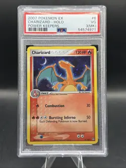 2007 Pokemon Power Keepers EX Charizard Holo #6/108 PSA 3 - Image 1