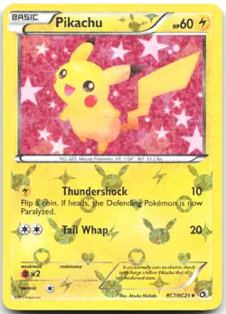 Pikachu RC7/RC25 Holo Legendary Treasures: Radiant Collection Pokemon LP - Image 1
