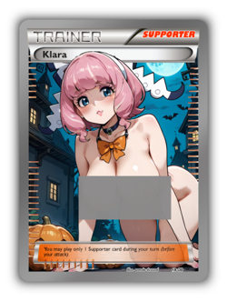 Klara Trading Card - Sexy Adult Anime Waifu Custom Trainer Halloween - Image 1