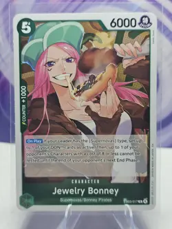 One Piece CCG Jewelry Bonney Heroine's Edition Rare Foil Card EB03-017 NM - Image 1