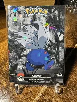 2025 Pokemon Crystal Card Collection Black Dark Edition #043 Oddish Holo - Image 1