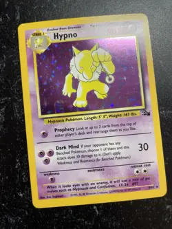 Hypno Fossil Set Pokemon Card 8/62 Near Mint 1999 - Image 3