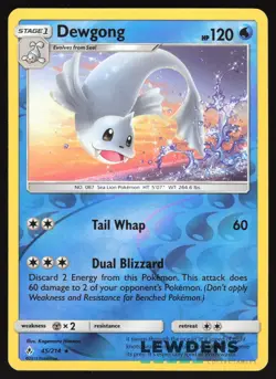 Dewgong - 45/214 - Reverse Holo Rare - Unbroken Bonds - Pokemon Card - Image 1