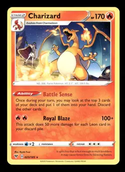 Charizard Vivid Voltage 025/185 Pokemon LP Ryuta Fuse - Image 1