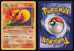 Flareon 19/64 1st Edition Rare Jungle Pokemon MP - Image 3