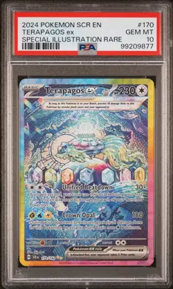 2024 Pokemon SCR-EN Terapagos ex Special Illustration Rare Holo #170 PSA 10 GEM - Image 1